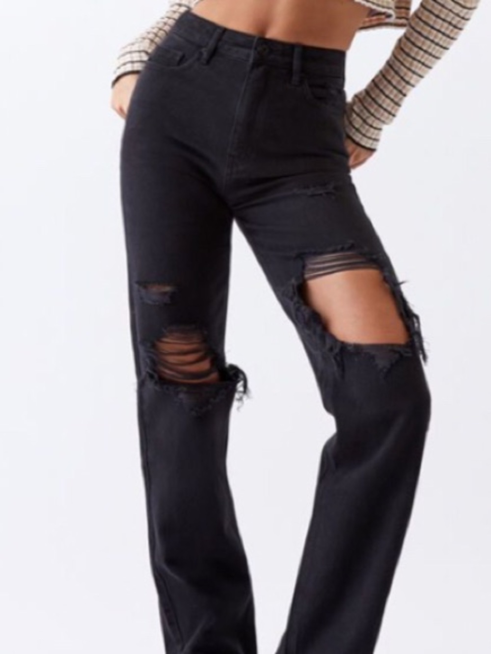 PacSun Black High-Rise 90s Baggy Jeans